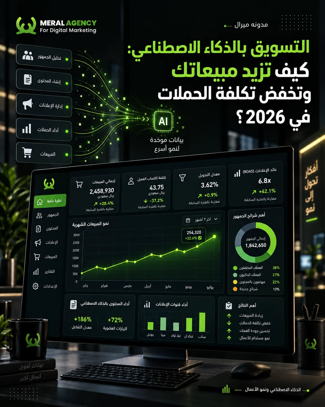 AI marketing dashboard for increasing sales and reducing campaign costs